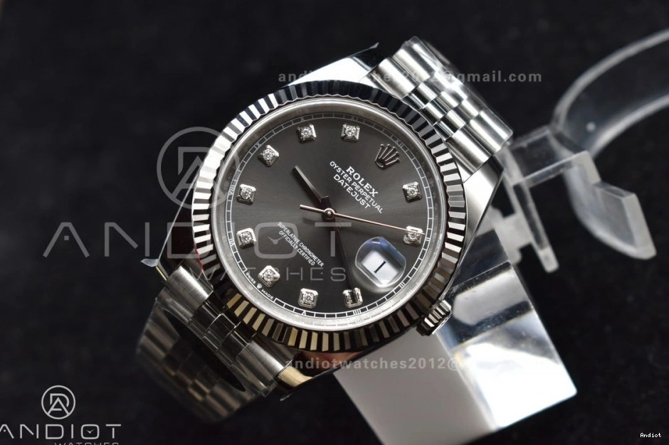 Grey 904L Jubilee Diamonds On Clean VR3235 DateJust 41 Best SS 126334 1:1 Bracelet Edition Dial Steel 0318
